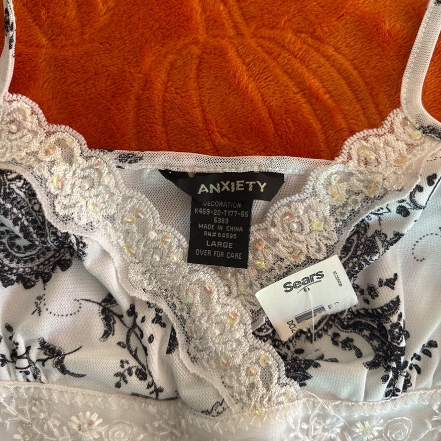 NWT Vintage Y2K 2000s Anxiety Tank Top