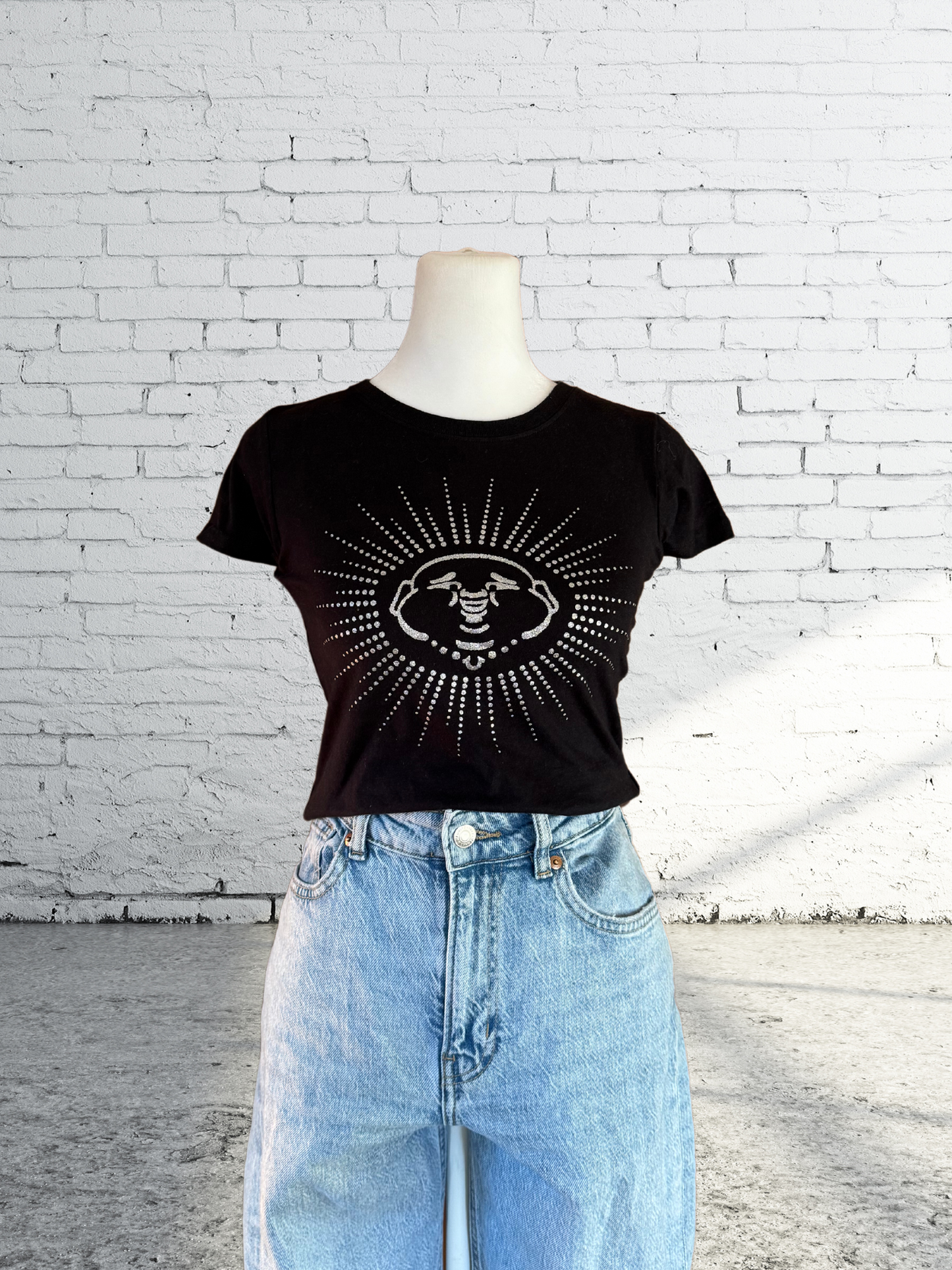 True Religion Buddha Circle Baby Tee