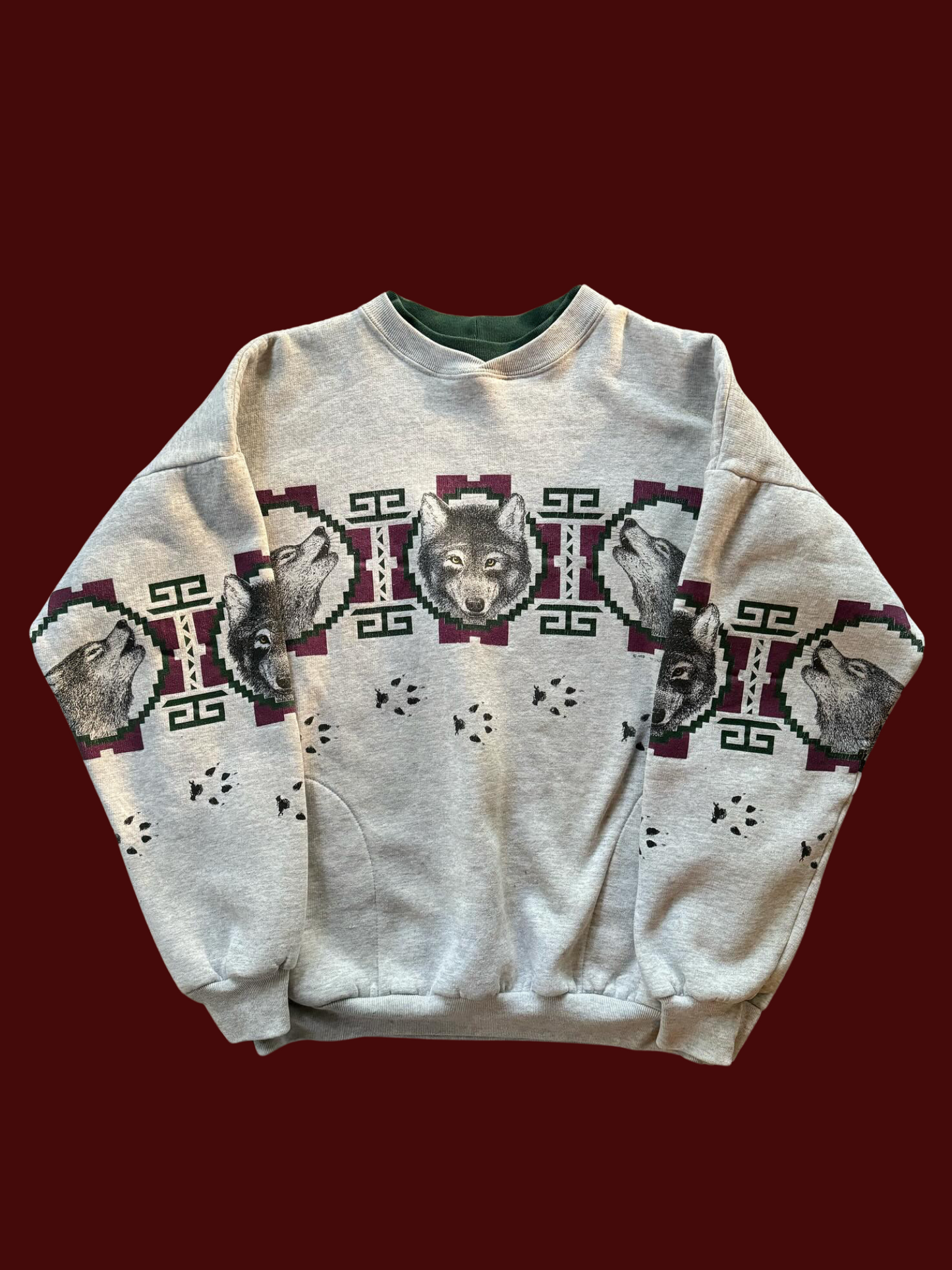 Vintage Art Unlimited Wolves Crewneck