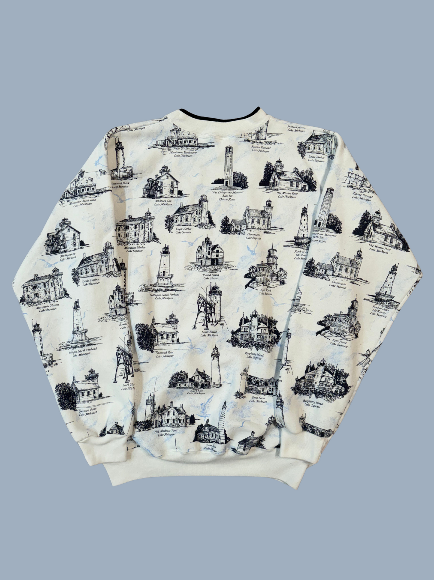 Vintage Art Unlimited Michigan Lighthouse Crewneck