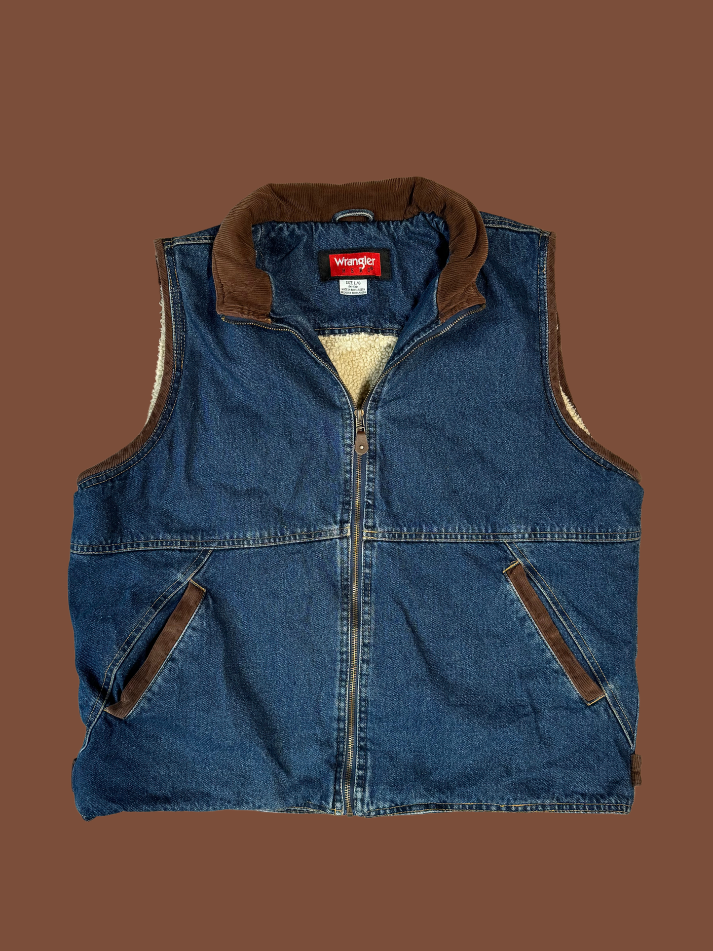 Wrangler Fleece-Lined Jean Vest
