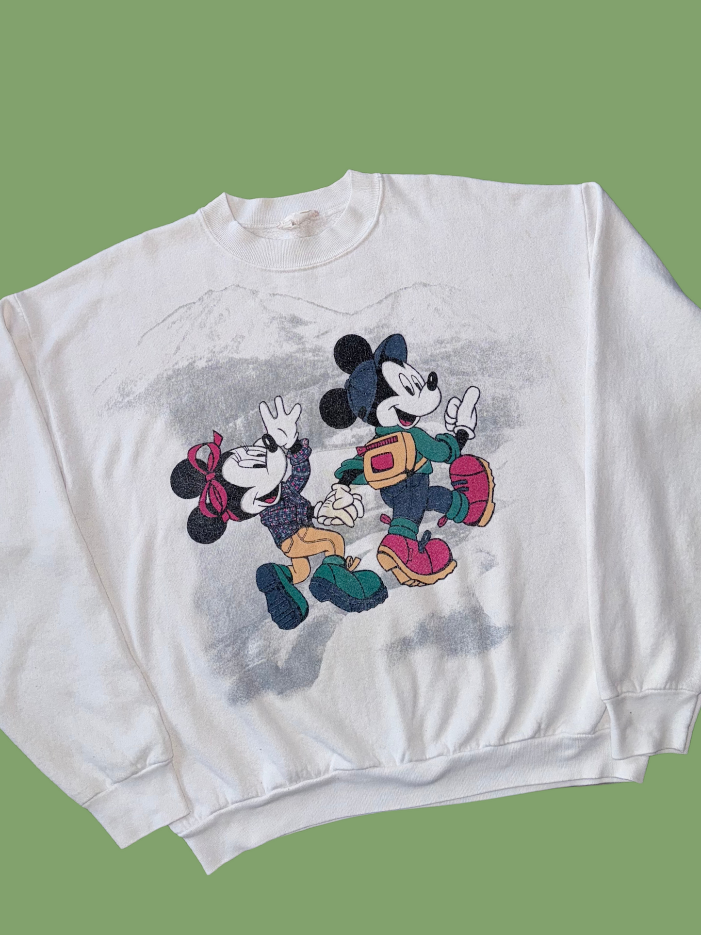 Vintage Disney Mickey and Minnie Mouse Hiking Crewneck