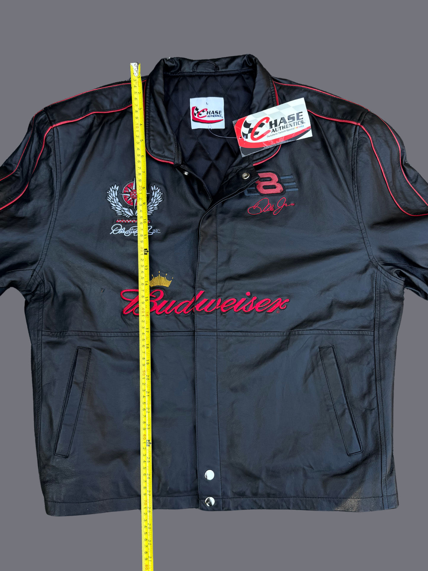 NWT Vintage NASCAR Budweiser Leather Jacket