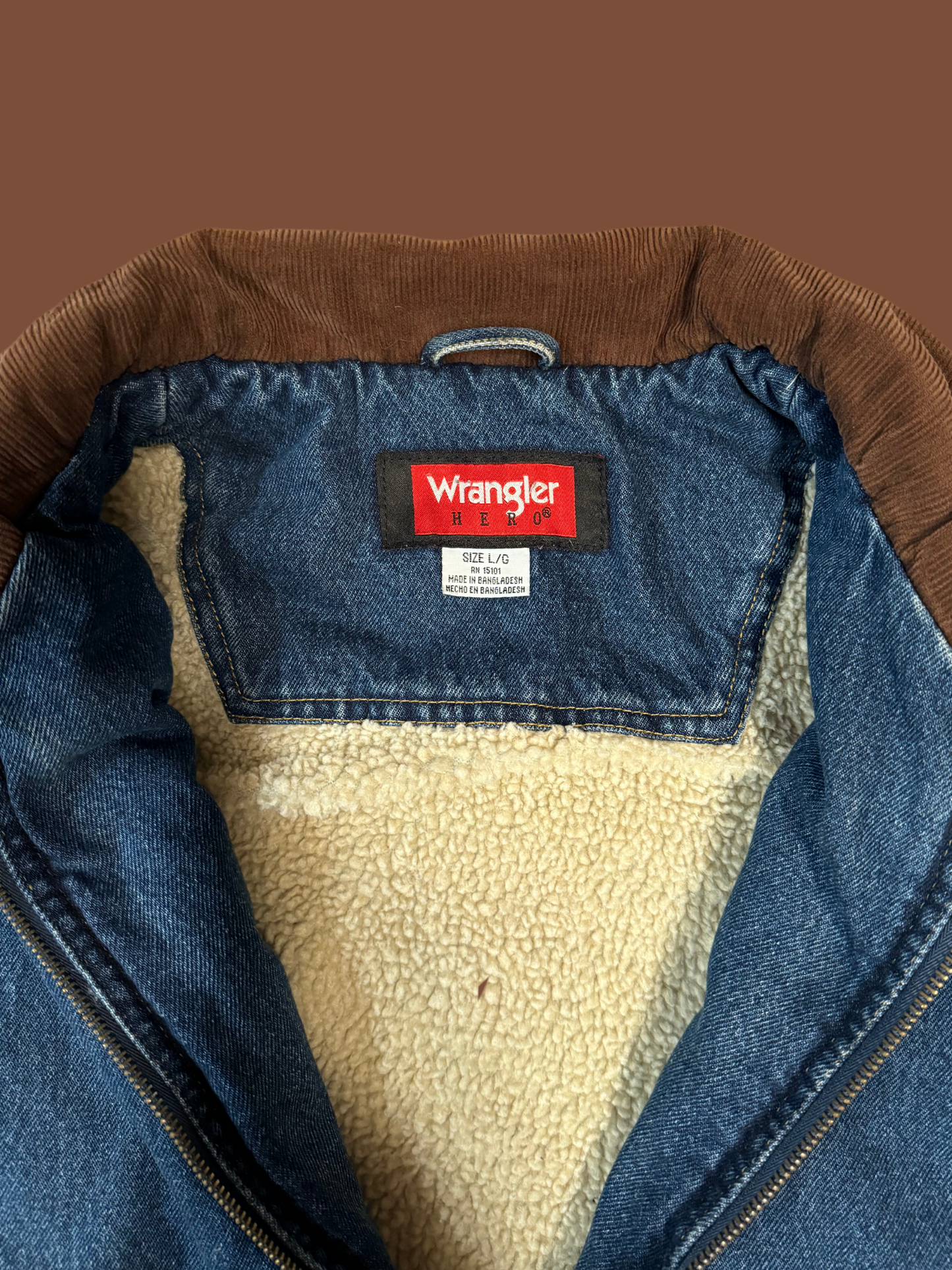 Wrangler Fleece-Lined Jean Vest