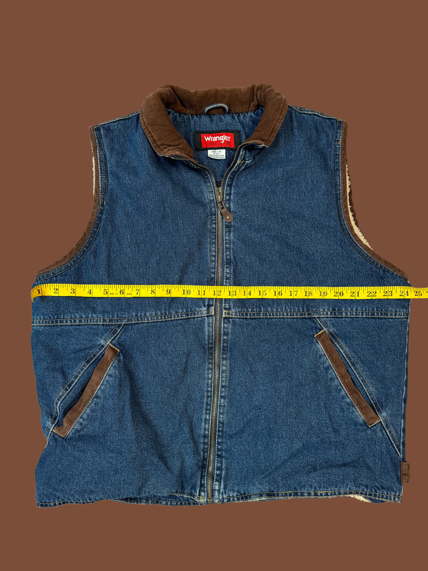 Wrangler Fleece-Lined Jean Vest