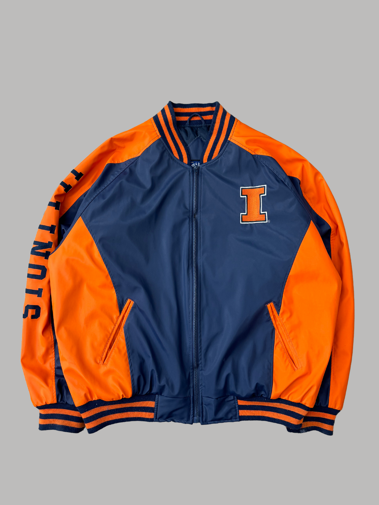 Vintage University of Illinois Chief Bomber Jacket
