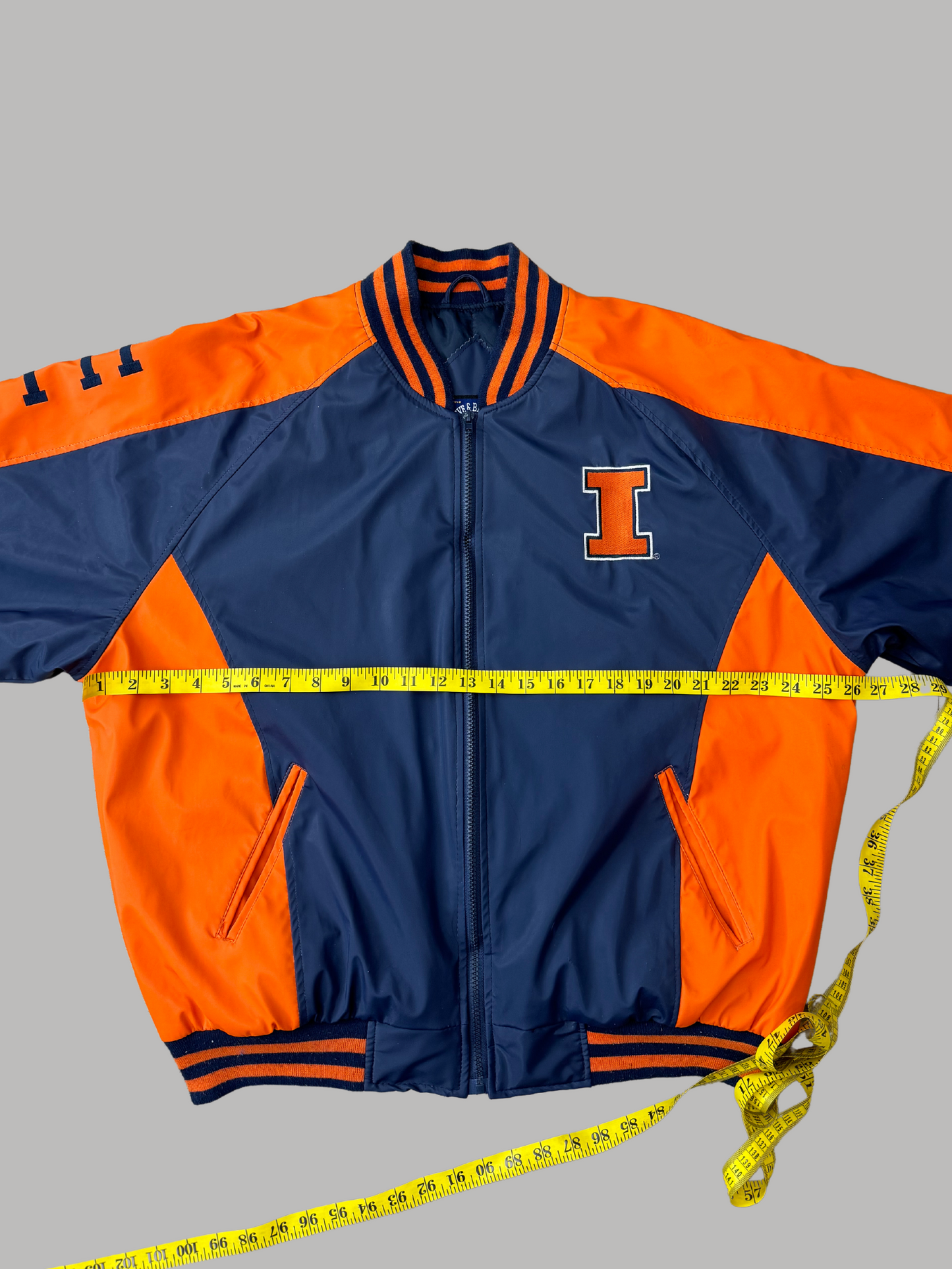 Vintage University of Illinois Chief Bomber Jacket