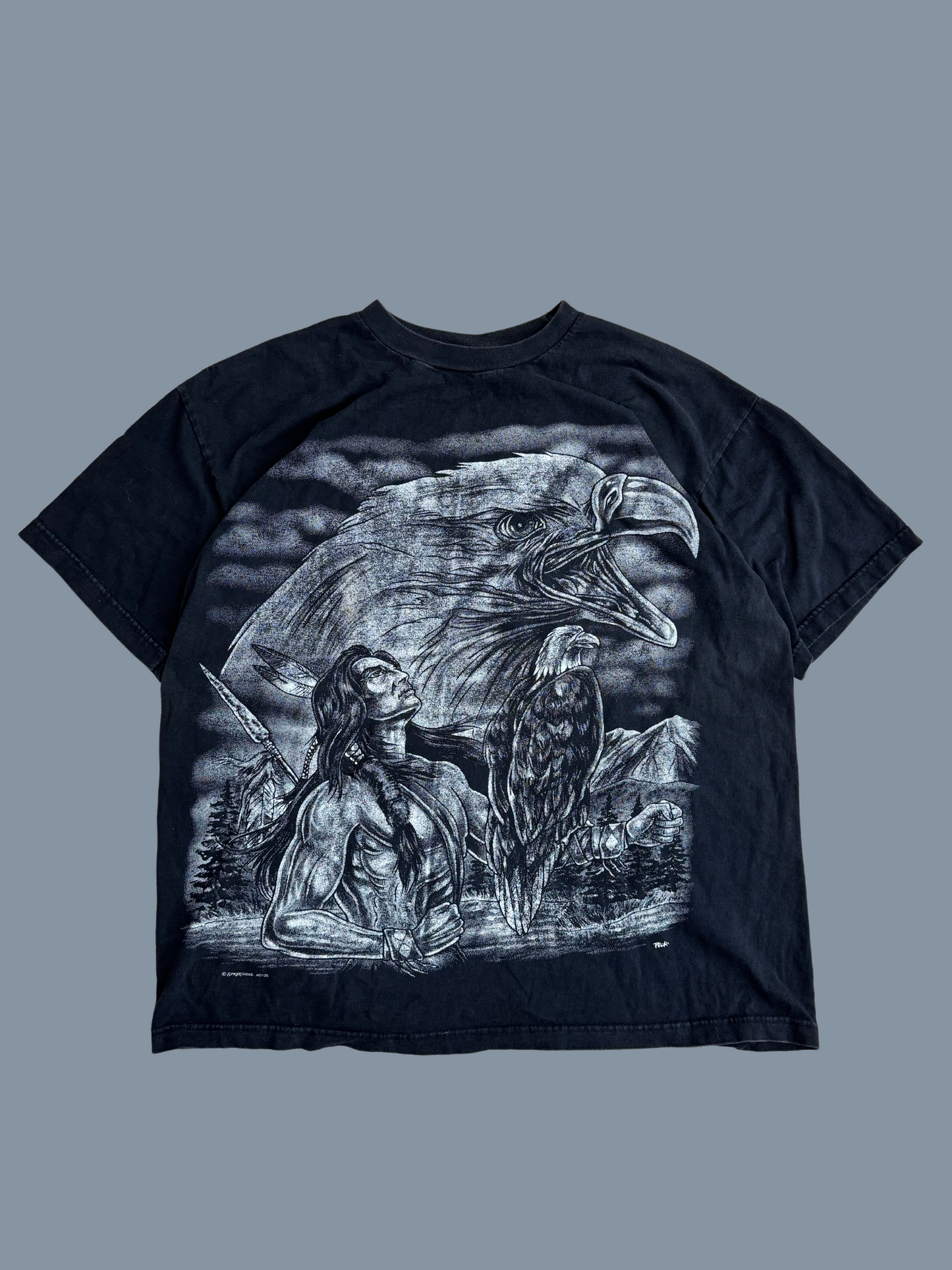 Vintage All-Over Print Graphic Tee