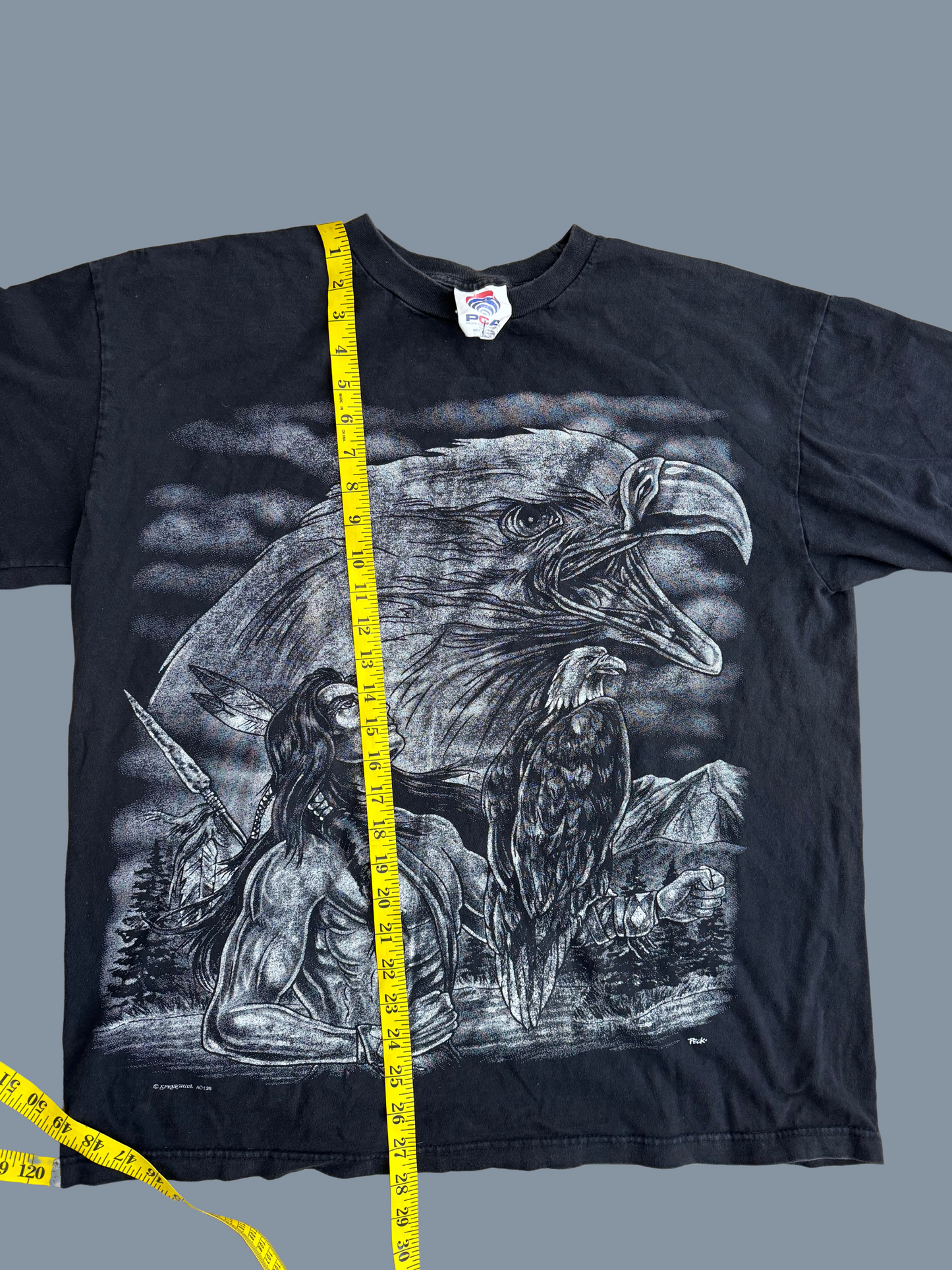 Vintage All-Over Print Graphic Tee