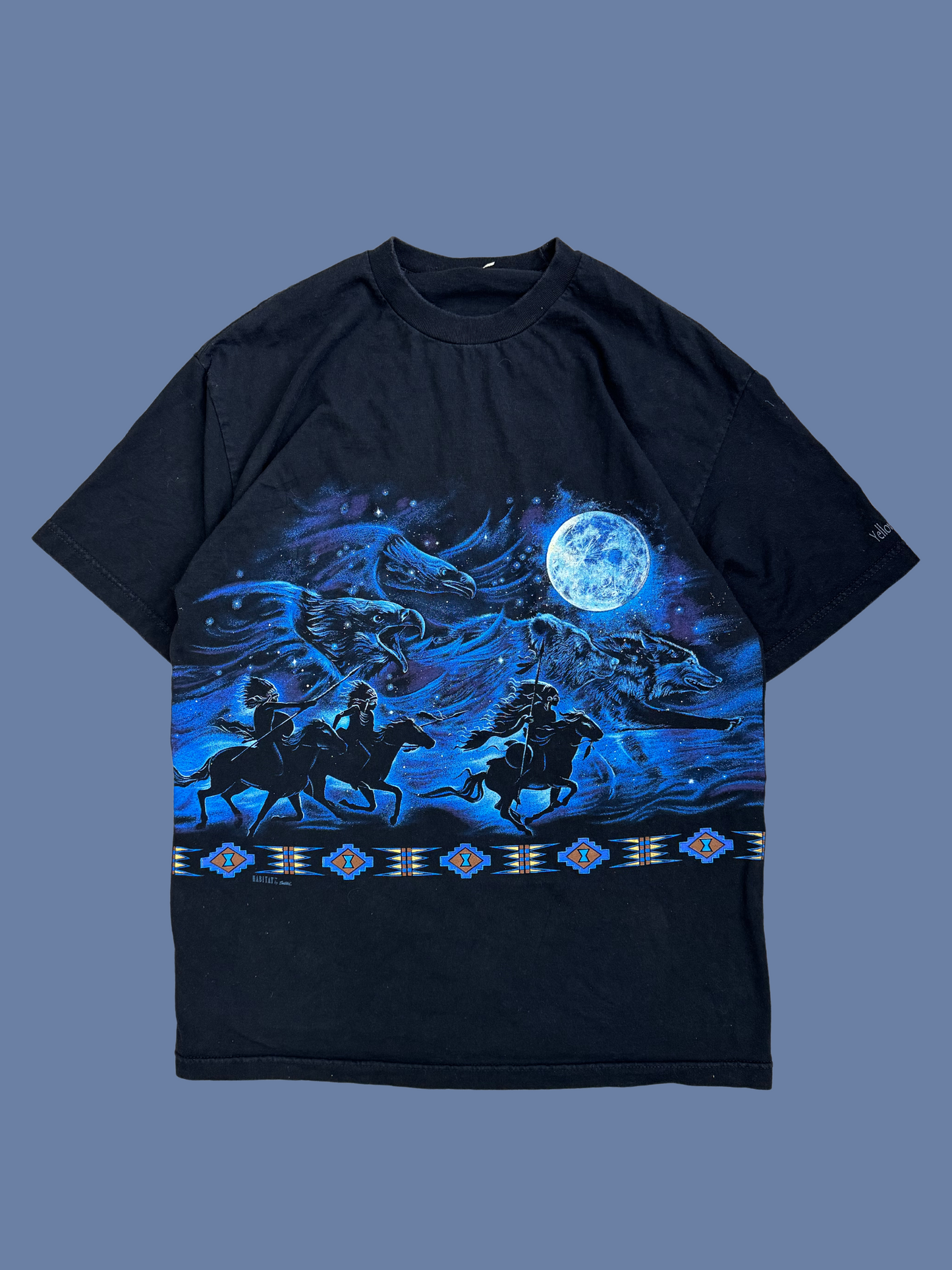Vintage All-Over Print Graphic T-Shirt: Yellowstone National Park