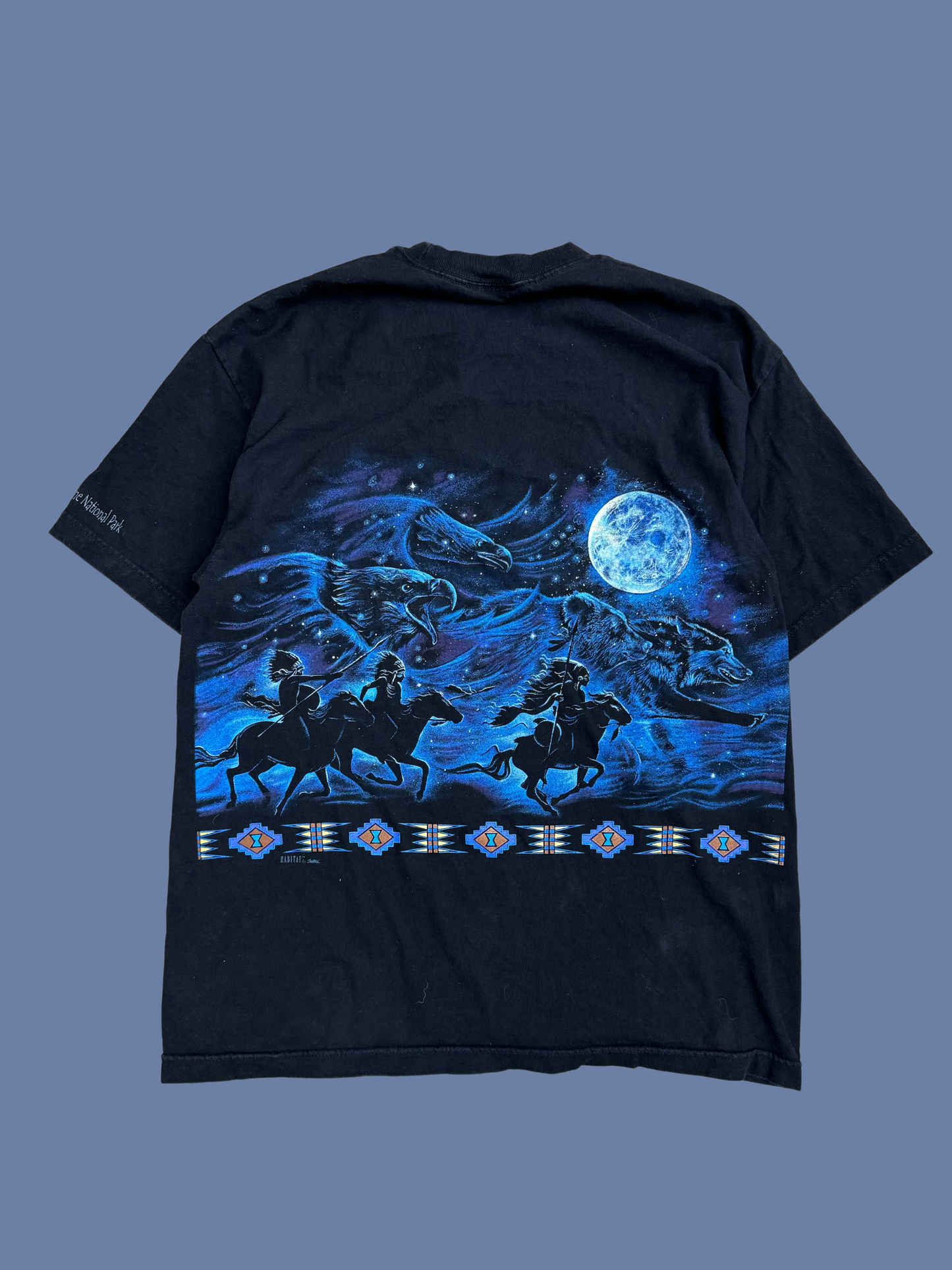 Vintage All-Over Print Graphic T-Shirt: Yellowstone National Park