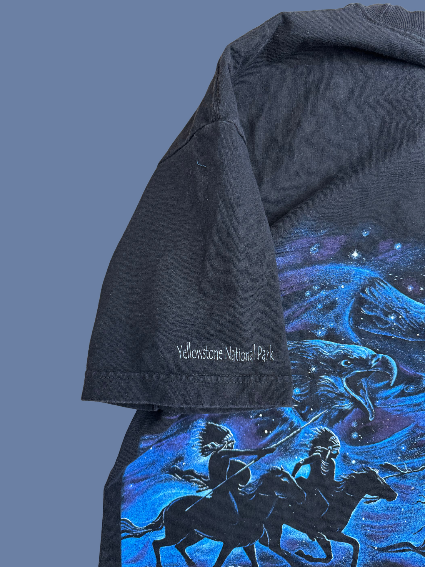 Vintage All-Over Print Graphic T-Shirt: Yellowstone National Park