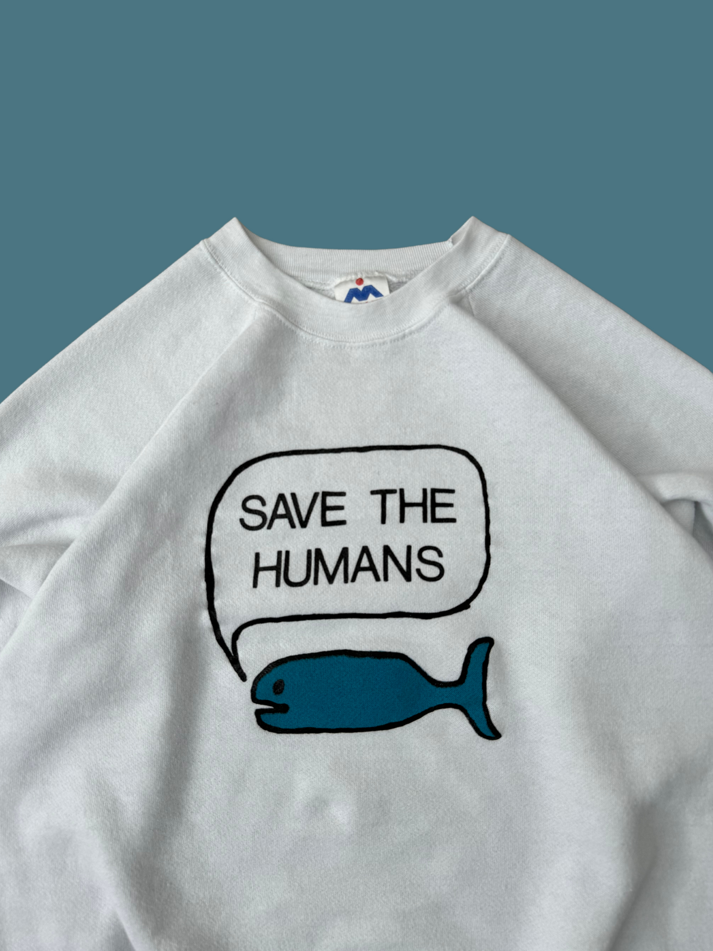 Vintage Whale "Save the Humans" Crewneck