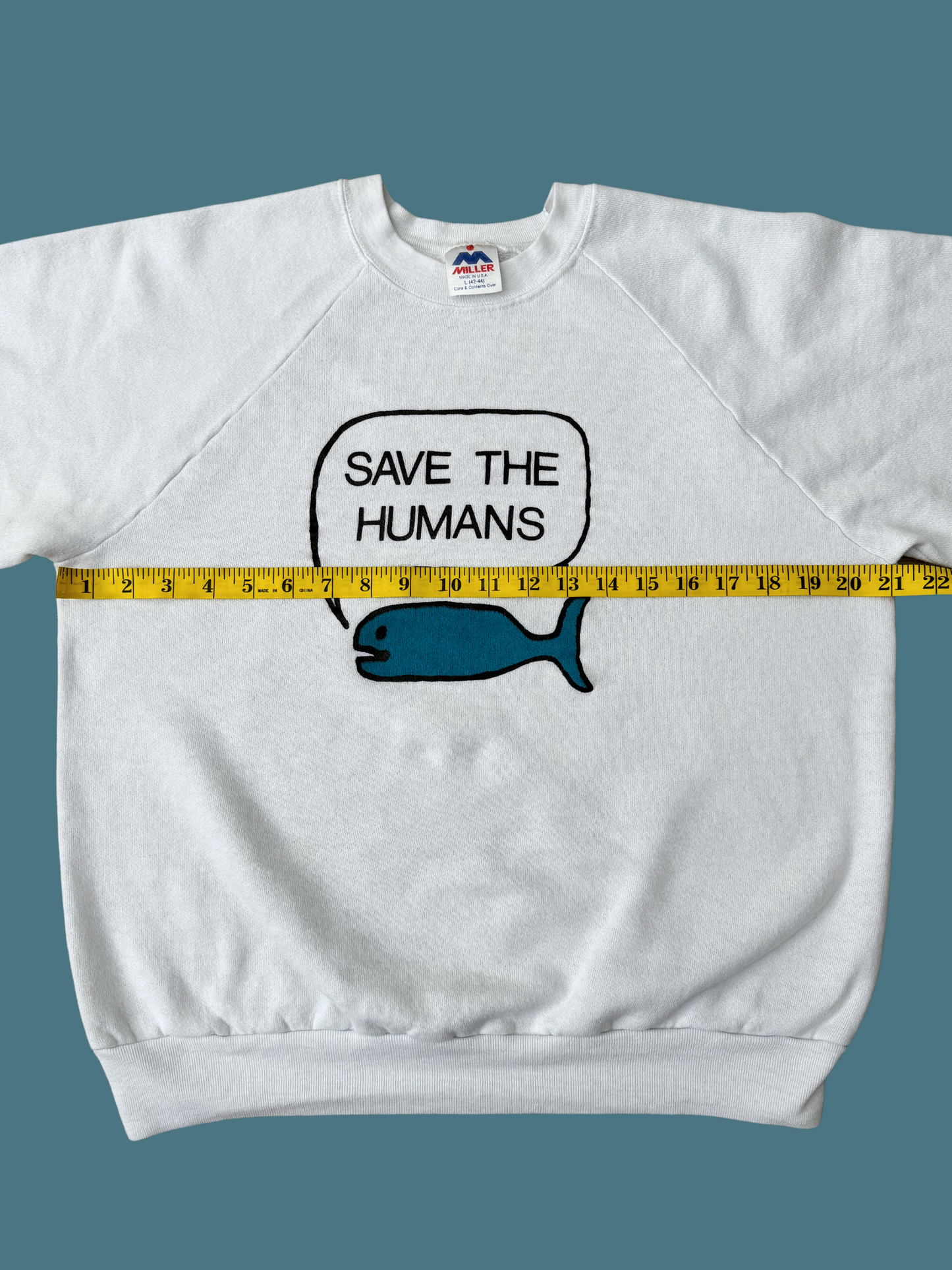 Vintage Whale "Save the Humans" Crewneck