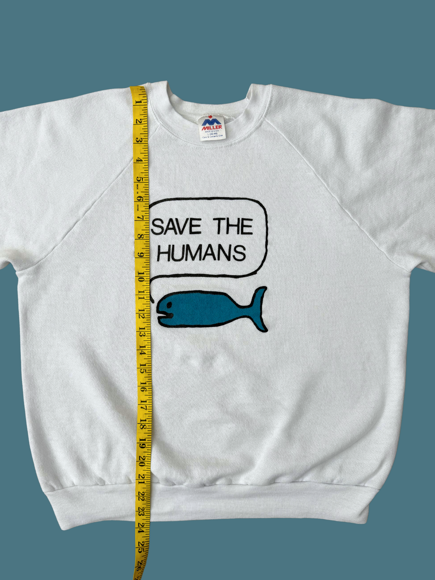 Vintage Whale "Save the Humans" Crewneck
