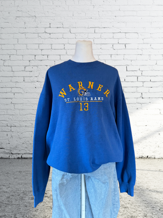 Vintage St.Louis Rams Warner Crewneck