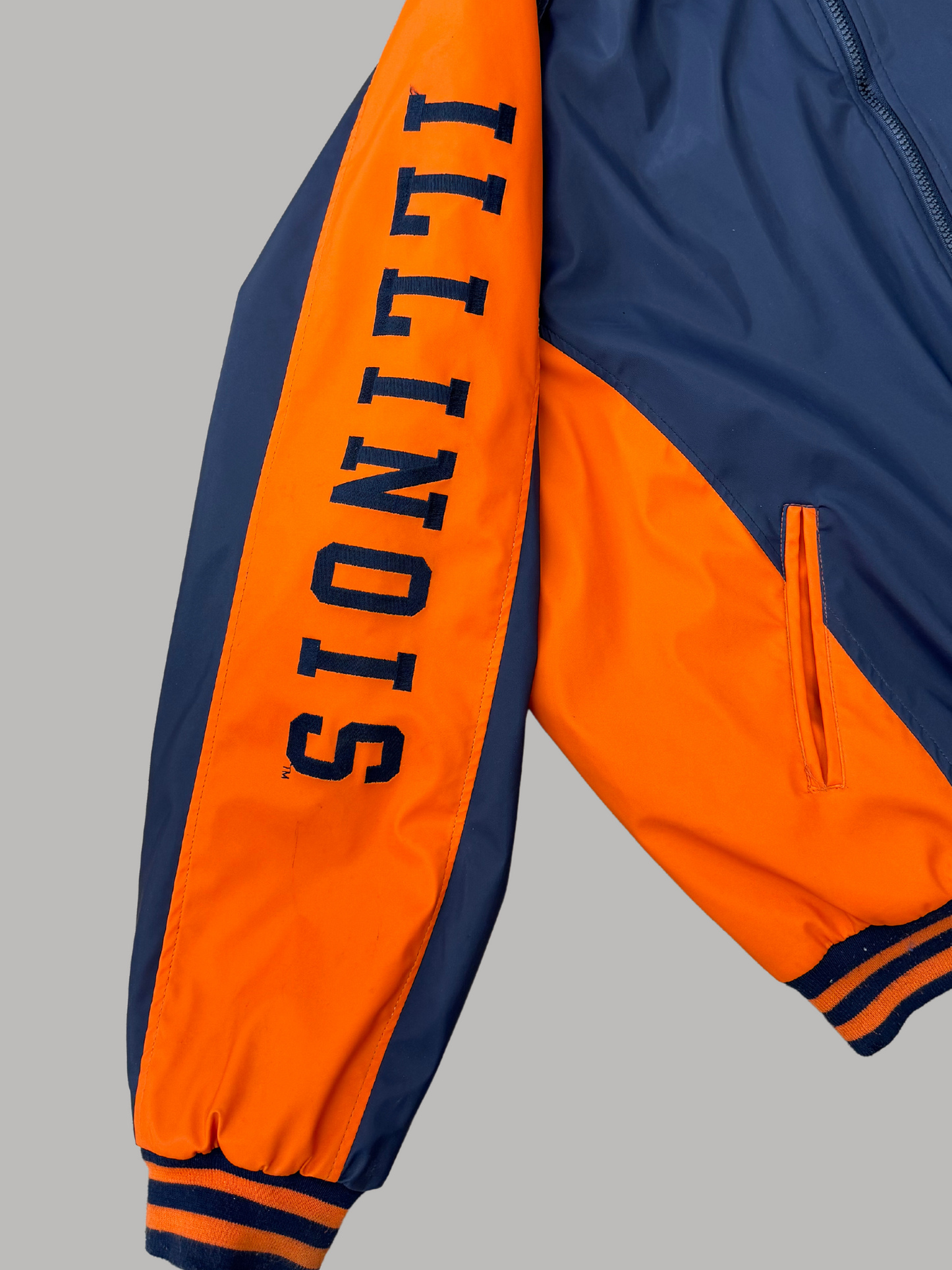 Vintage University of Illinois Chief Bomber Jacket