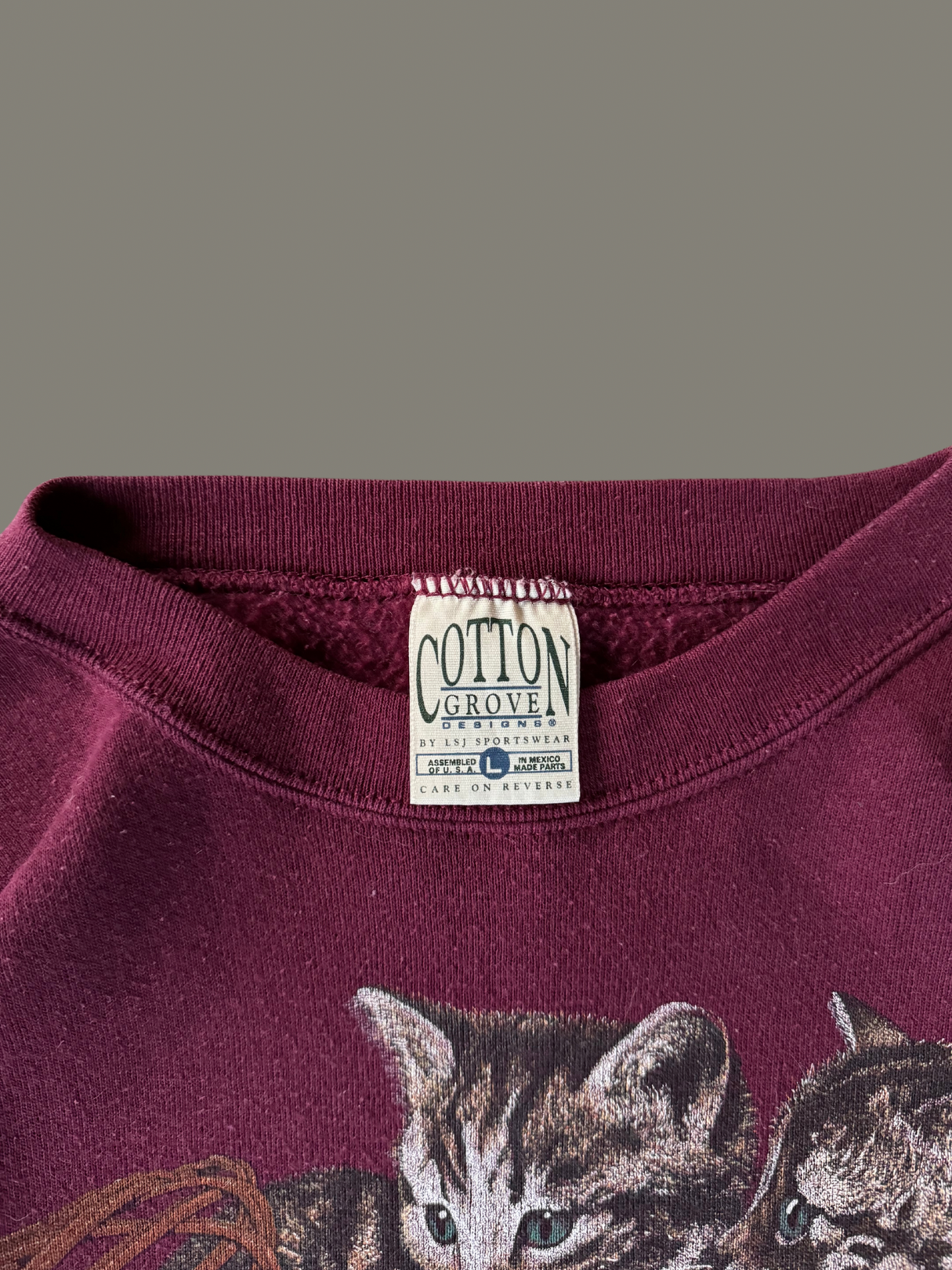 Vintage Kittens and Yarn Crewneck