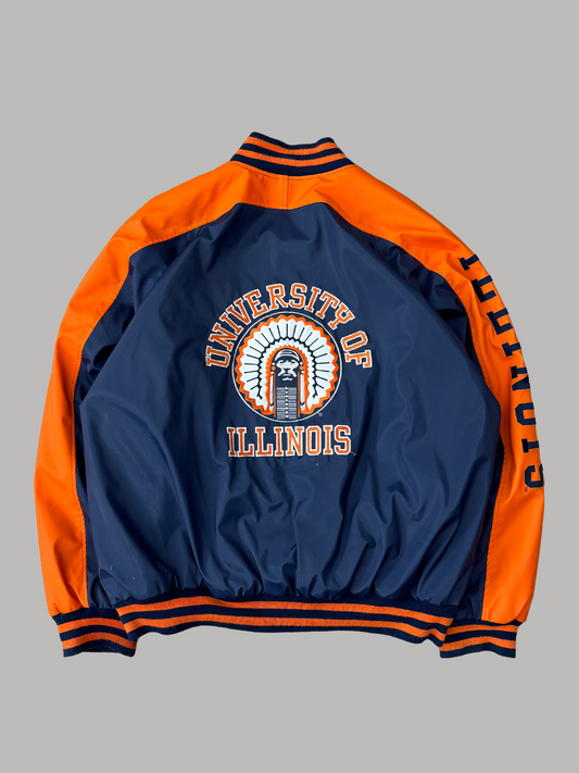 Vintage University of Illinois Chief Bomber Jacket