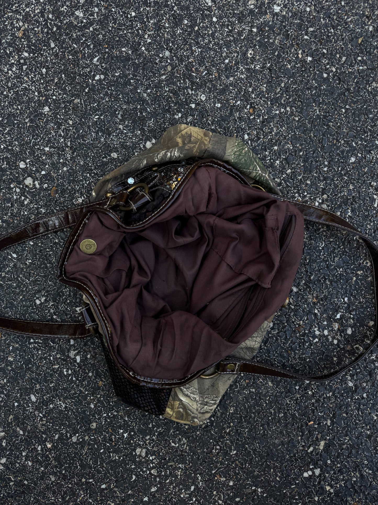 Y2K 2000s Camo Sequins Purse