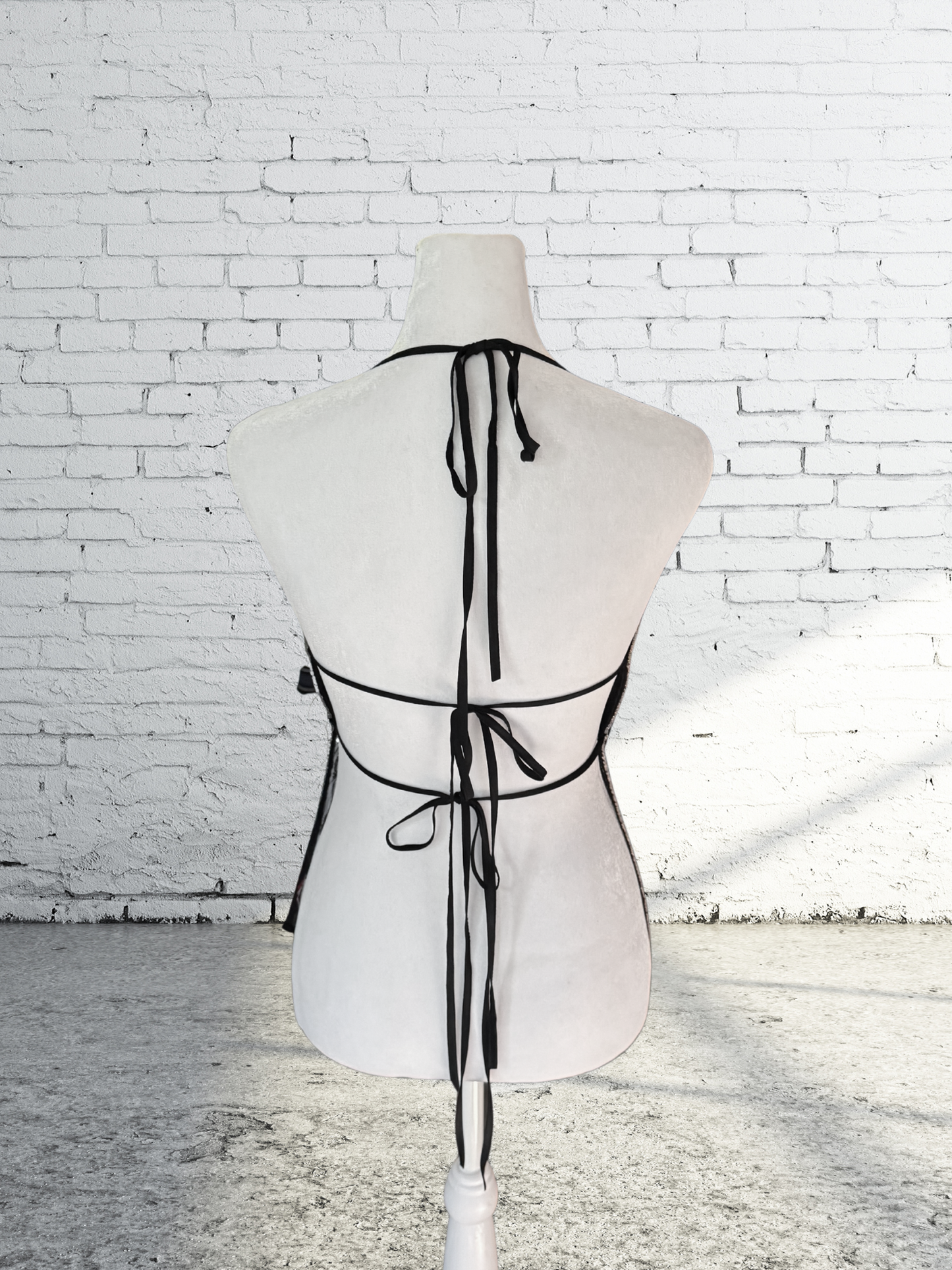 Vintage Y2K 2000s Mesh Sequin Halter Top