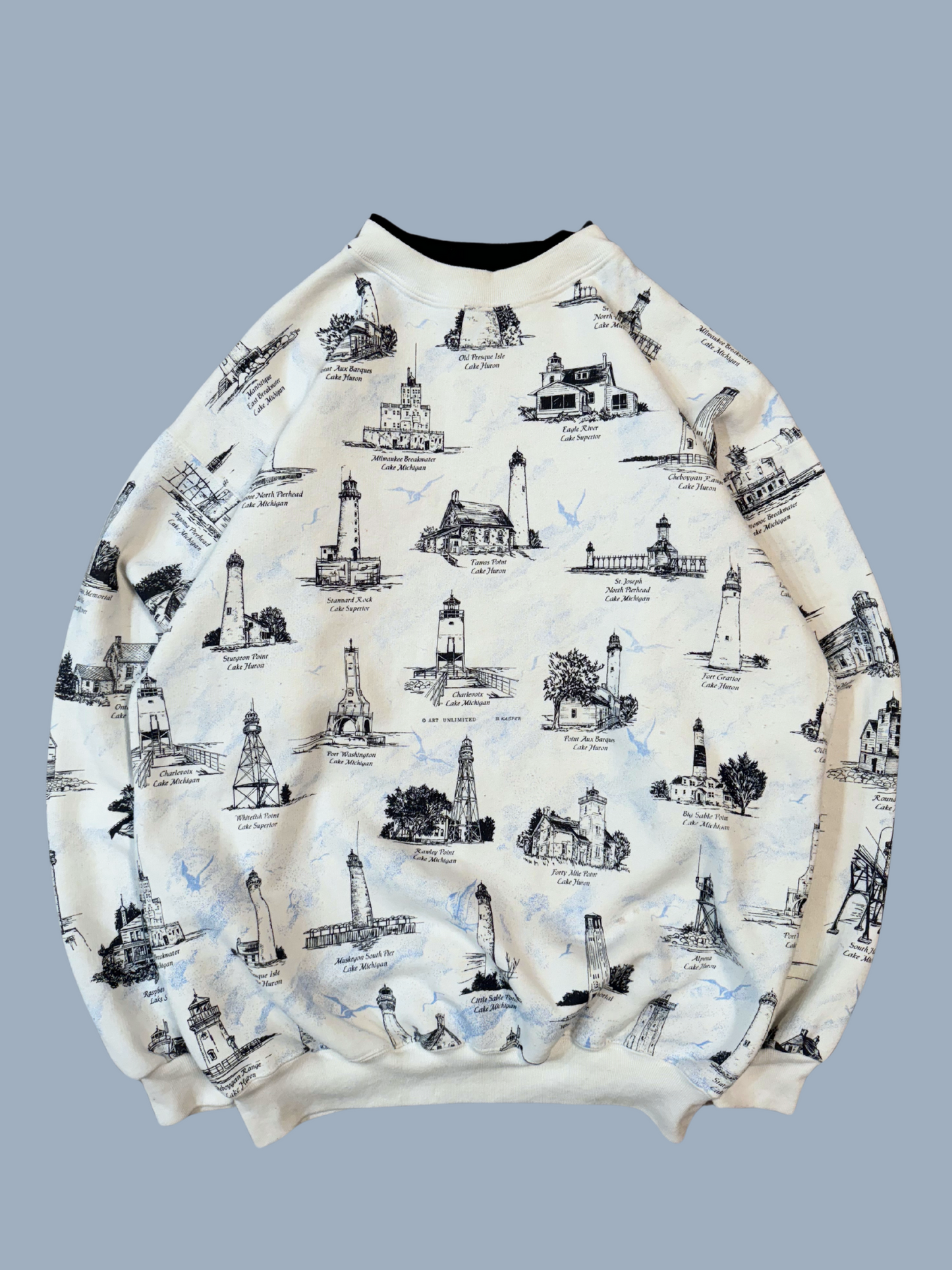 Vintage Art Unlimited Michigan Lighthouse Crewneck