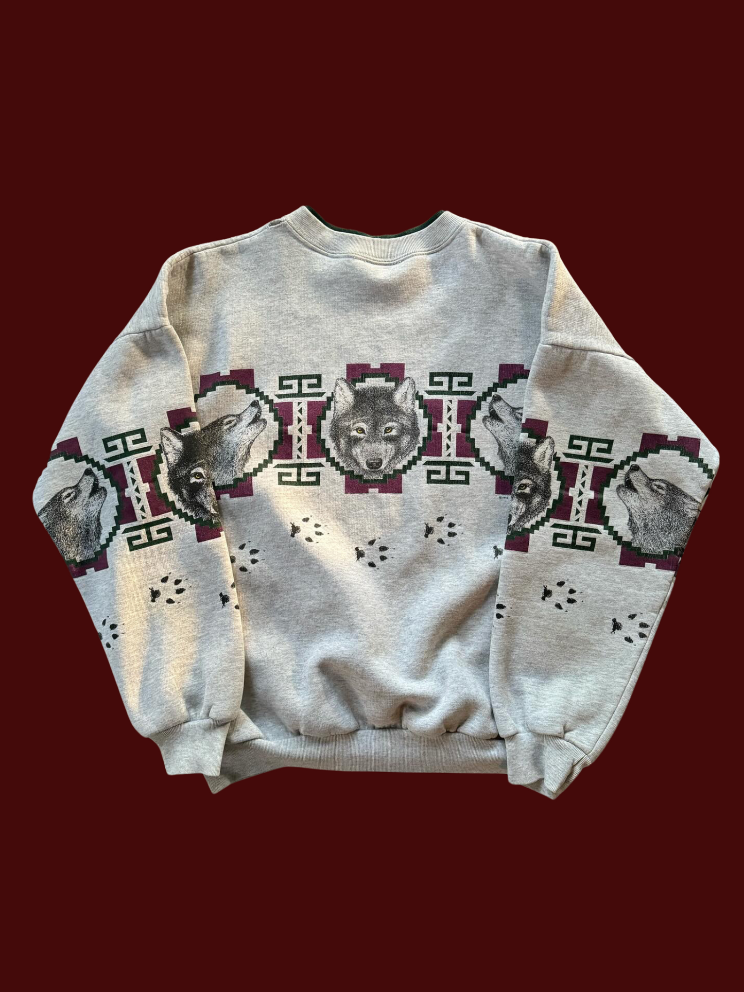 Vintage Art Unlimited Wolves Crewneck
