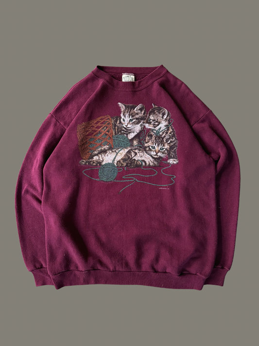 Vintage Kittens and Yarn Crewneck