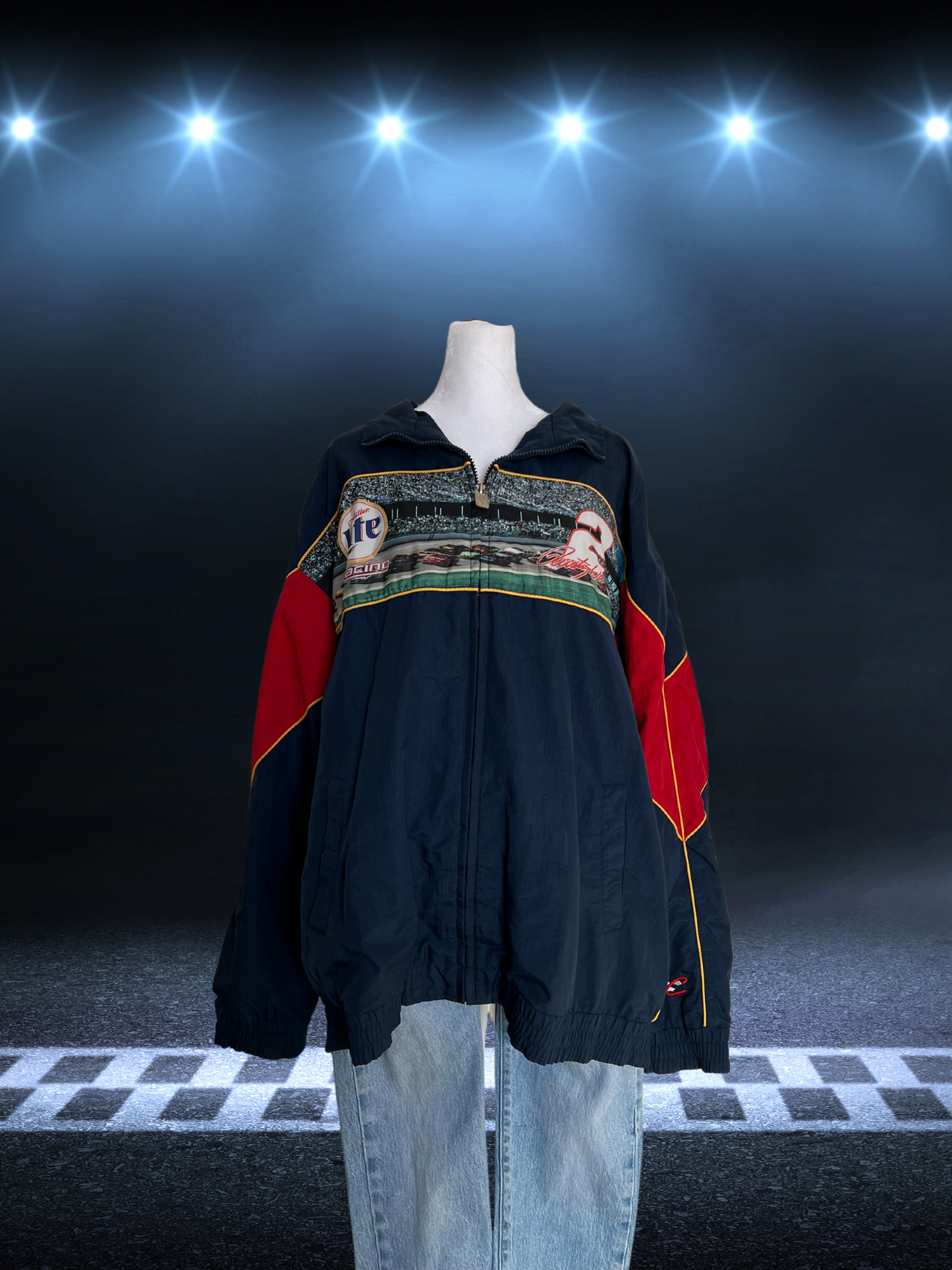 Vintage Rusty Wallace Miller Lite NASCAR Jacket