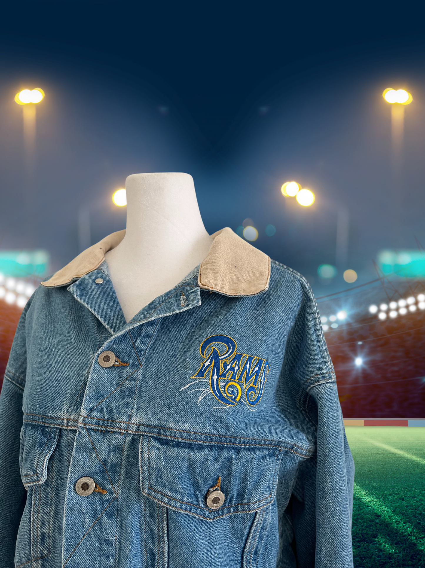 Vintage St. Louis Rams NFL Branded Denim Jacket