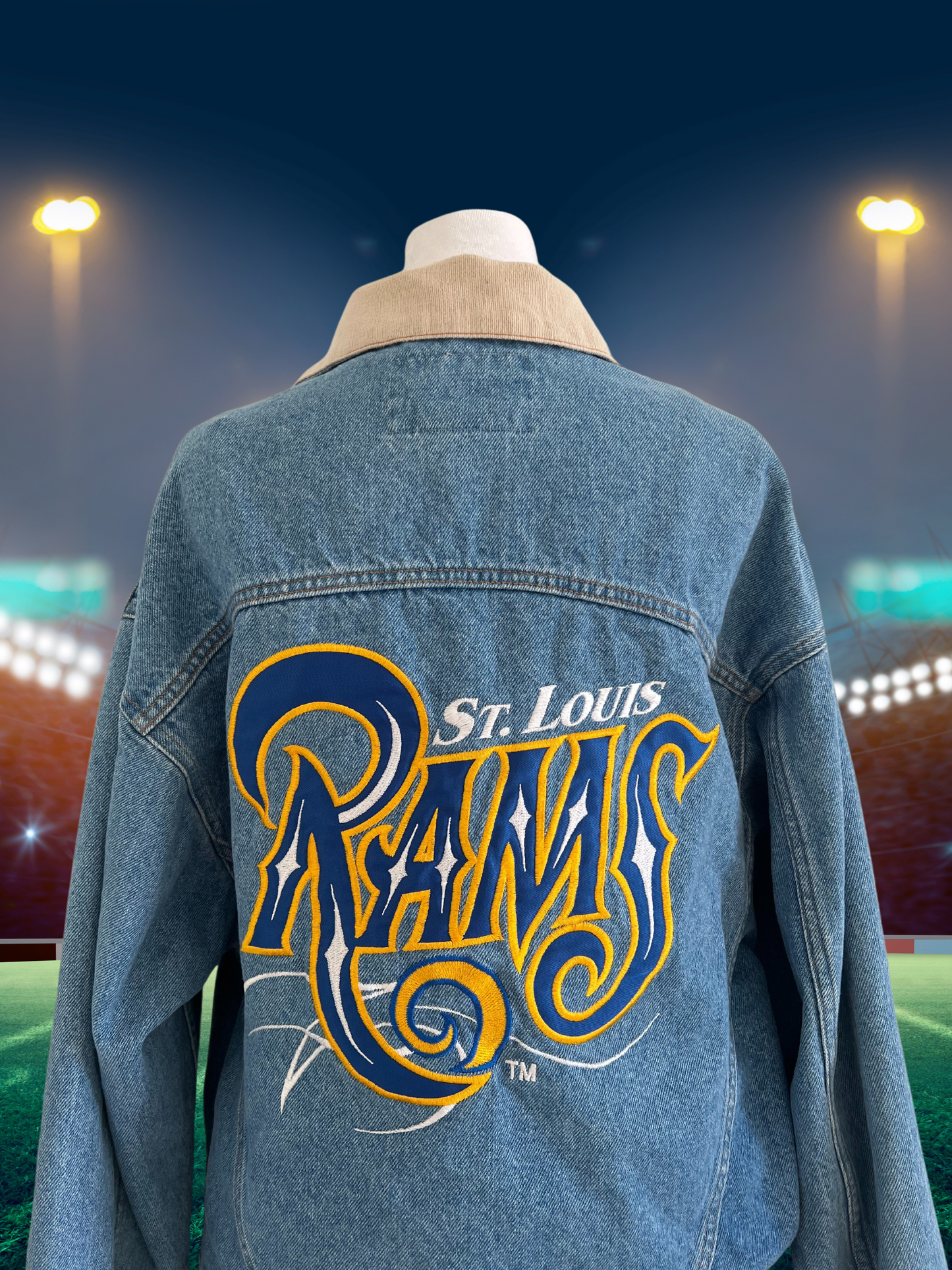 Vintage St. Louis Rams NFL Branded Denim Jacket